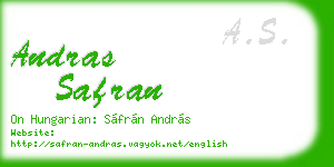 andras safran business card